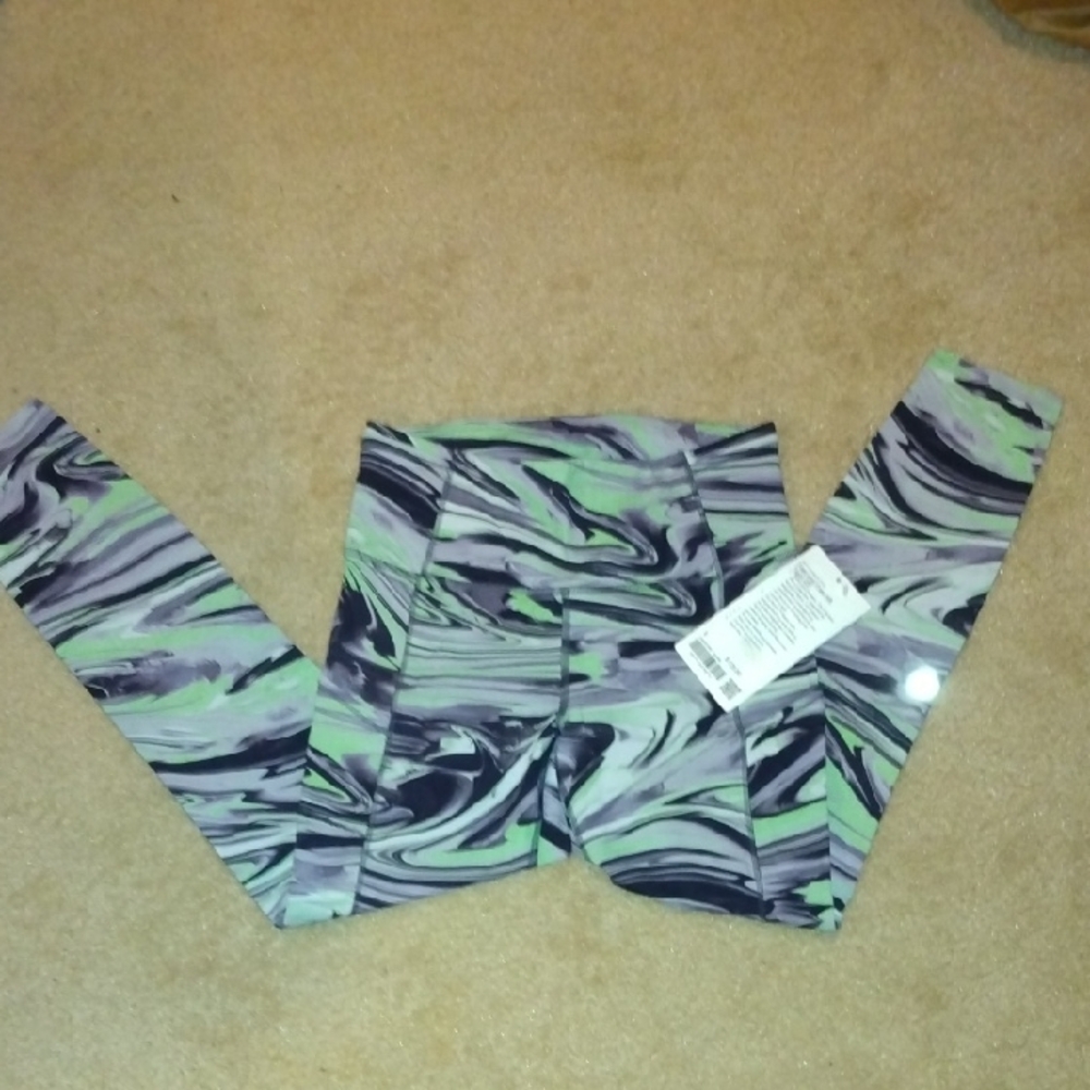 lululemon athletica Swirl Leggings - Green and Gray